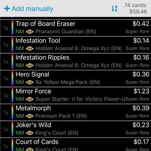 Yugioh cards! 74 card lot! Super Rares!